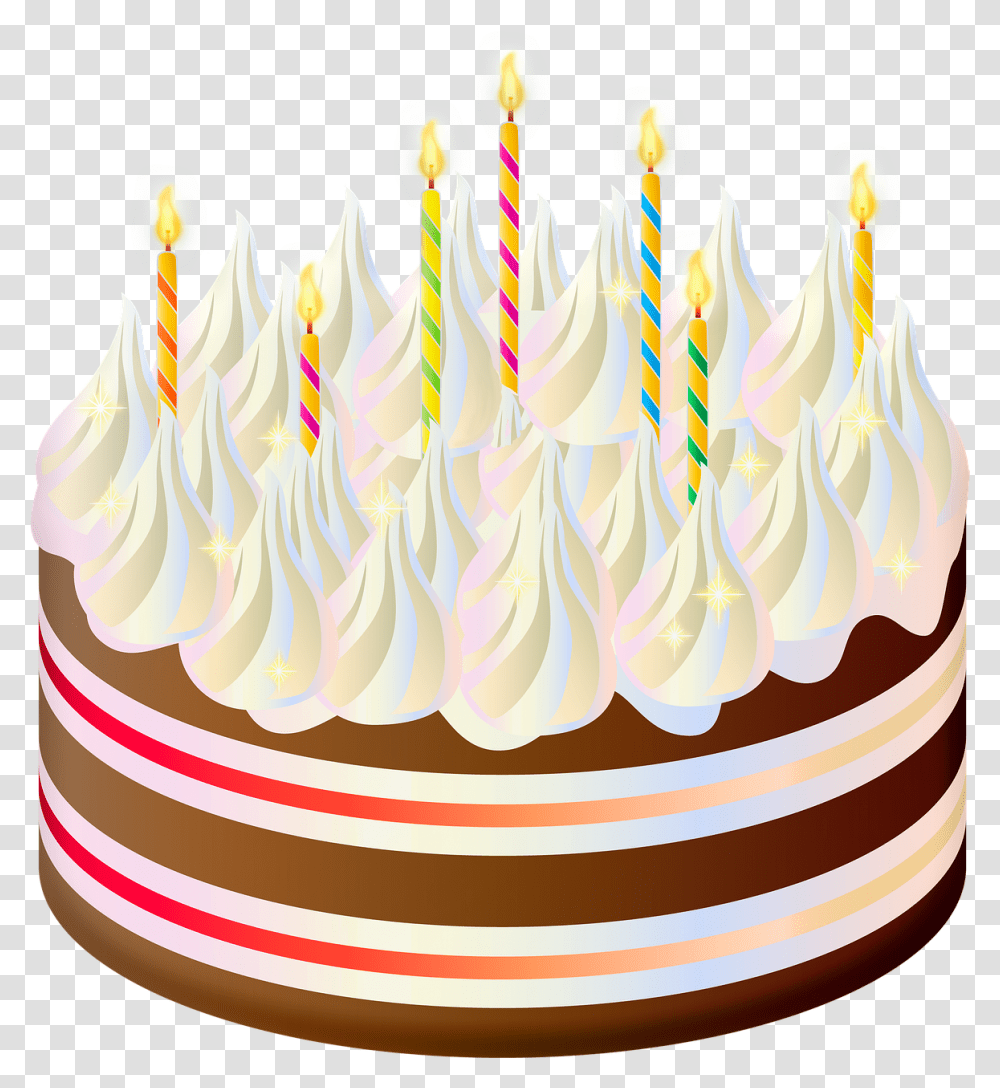 Birthday Cake Happy Free Image On Pixabay, Dessert, Food, Cream, Creme Transparent Png