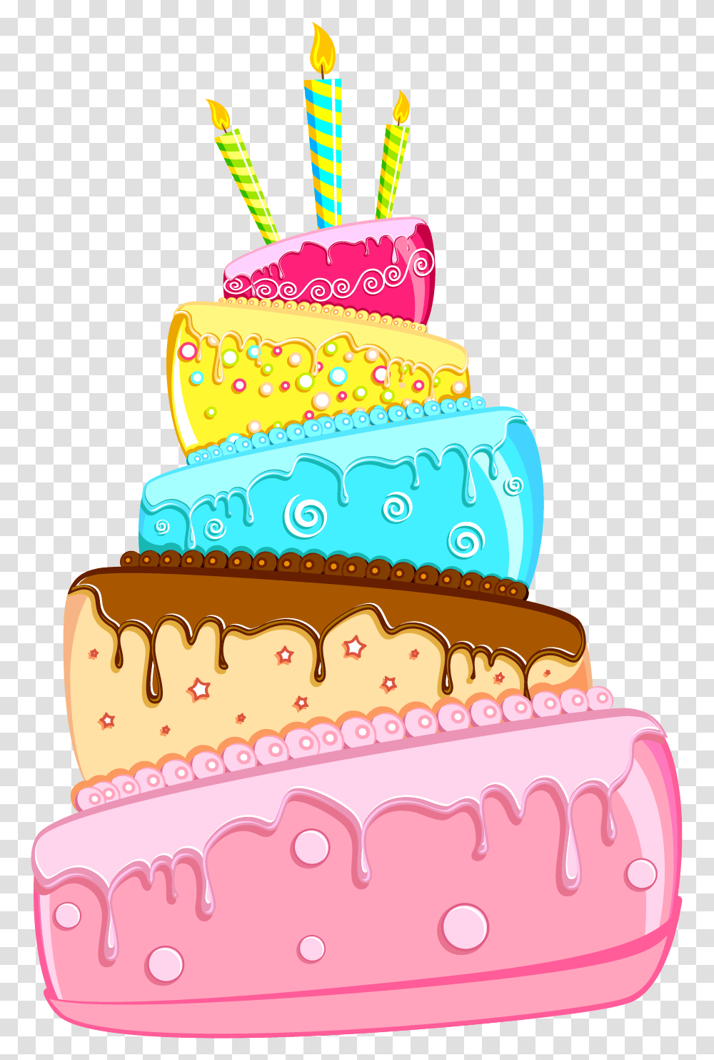 Birthday Cake Hd Sticker, Dessert, Food, Icing, Cream Transparent Png