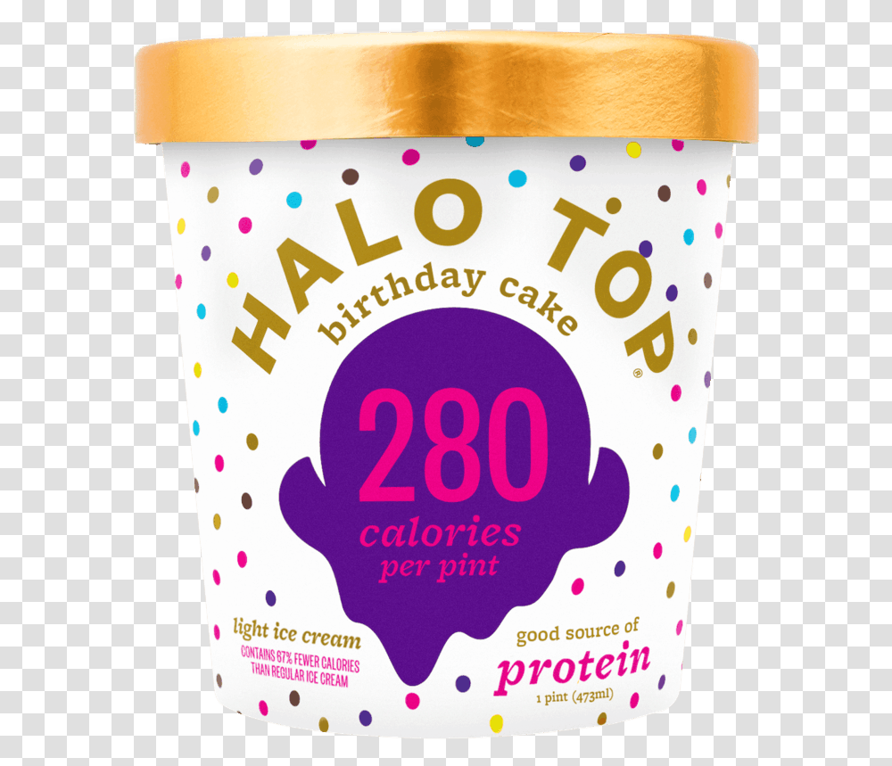 Birthday Cake Ice Cream Halo Top, Flyer, Poster, Paper, Advertisement Transparent Png