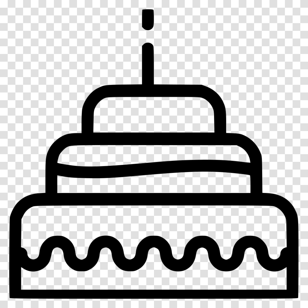 Birthday Cake Icon Birthday Cake Outline, Lawn Mower, Tool, Label Transparent Png
