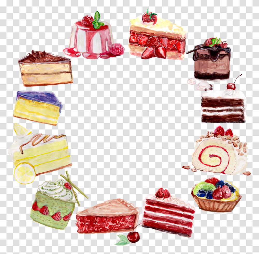 Birthday Cake Painting Watercolor Transparent Png