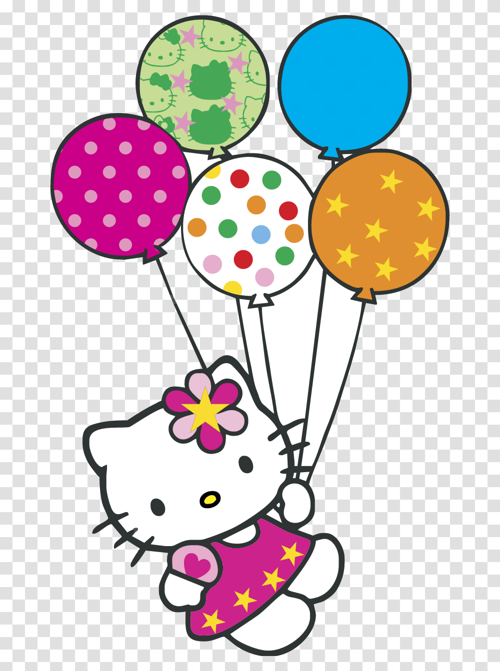 Birthday Cake Party Clip Art Birthday Hello Kitty, Texture, Hot Air Balloon, Aircraft, Vehicle Transparent Png