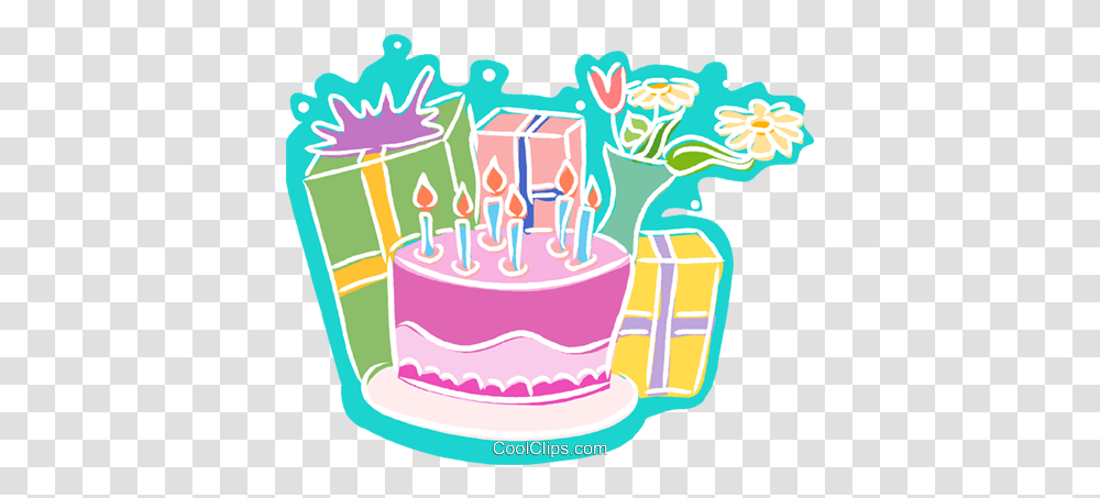 Birthday Cake Presents Royalty Free Vector Clip Art Birthday Cake Free Illustration, Dessert, Food, Icing, Cream Transparent Png