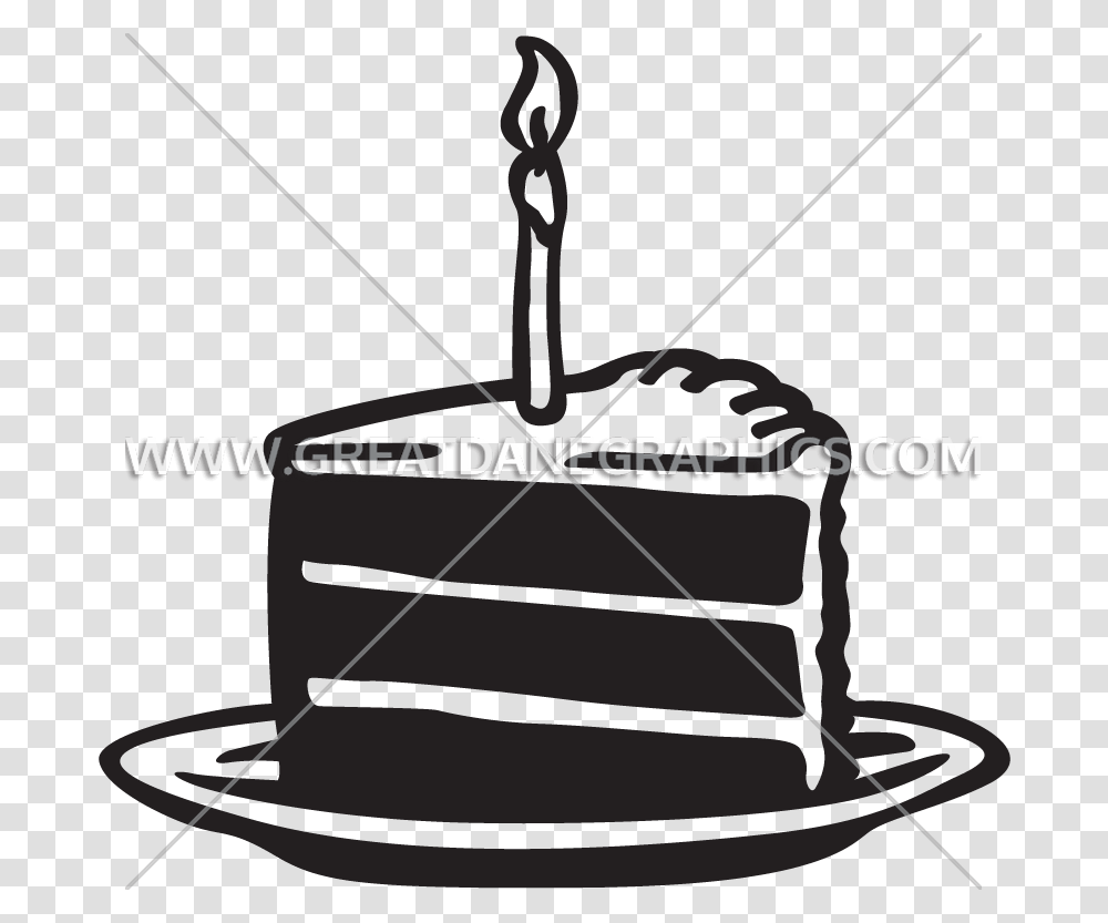 Birthday Cake Slice Production Ready Artwork For T Shirt Printing, Bow, Incense Transparent Png