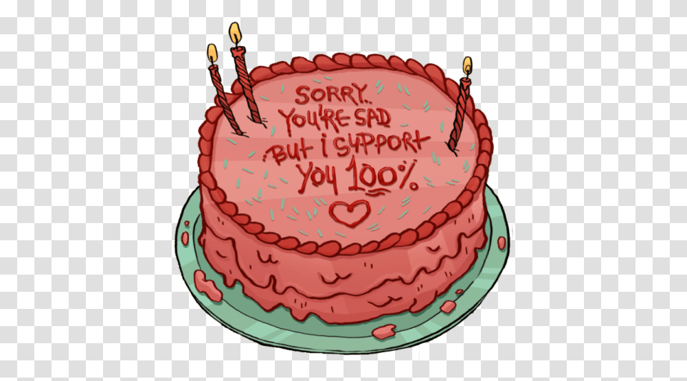 Birthday Cake Tumblr Image Wholesome Memes For Sad Friends, Dessert, Food, Dish, Meal Transparent Png