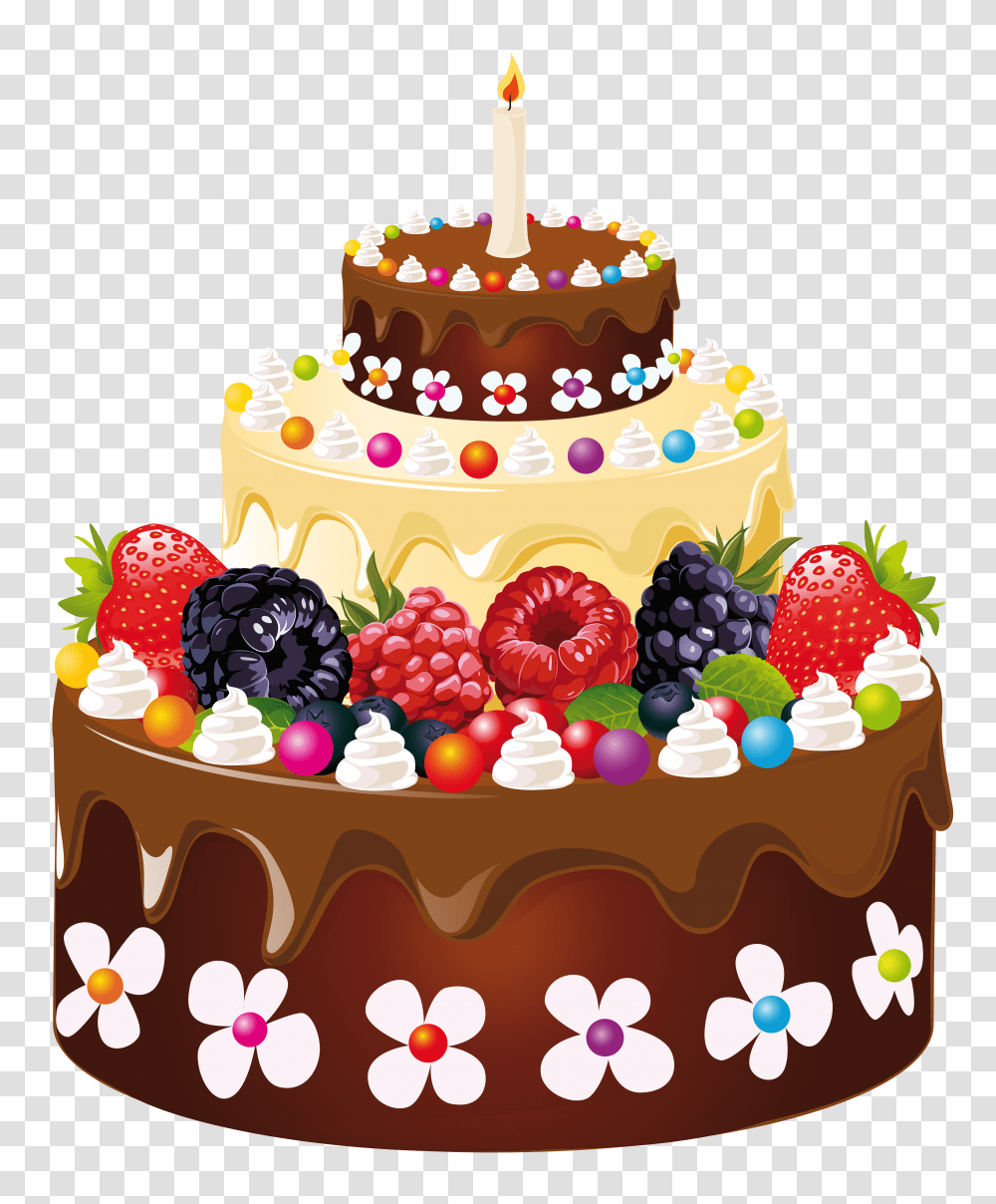 Birthday Cake With Candle Clipart Image Tarta De Birthday Cake Images Hd, Dessert, Food, Torte, Wedding Cake Transparent Png