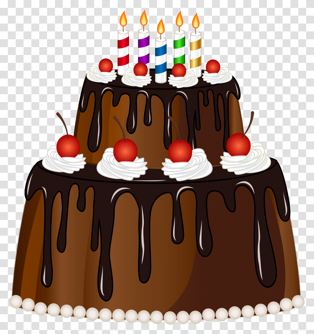 Birthday Cake With Candles Transparent Png