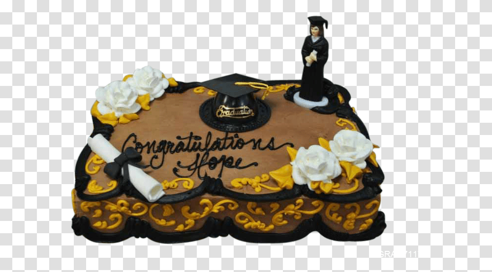 Birthday Cake With Graduation Cap, Dessert, Food, Person, Human Transparent Png