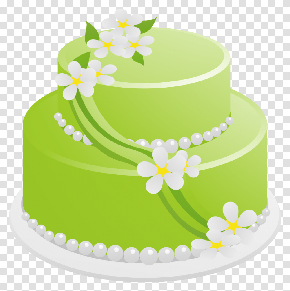 Birthday Cakepastelesicing Clipart Royalty Free Svg Green Birthday Cake, Dessert, Food, Cream, Creme Transparent Png