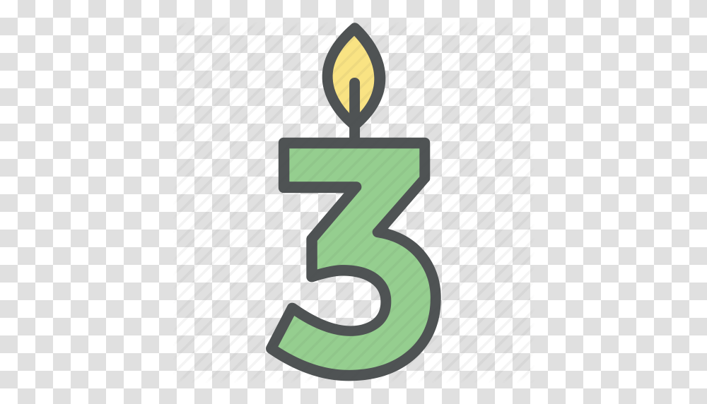 Birthday Candle Birthday Decorations Burning Candle Third, Number, Cross Transparent Png