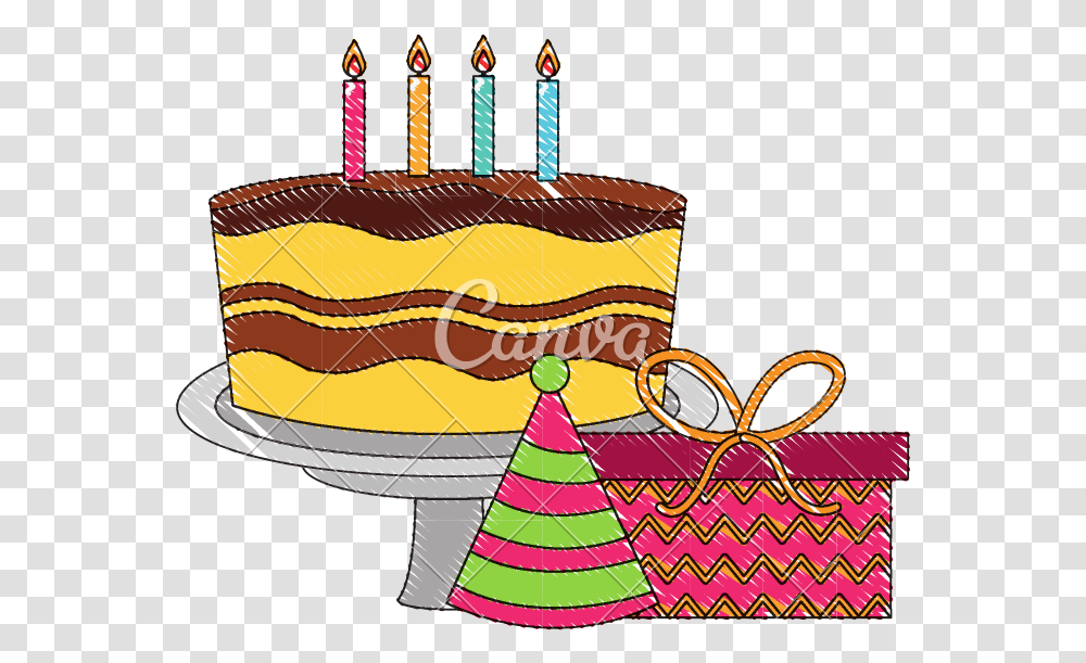 Birthday Candle Clipart Black And White Birthday Cake, Dessert, Food Transparent Png