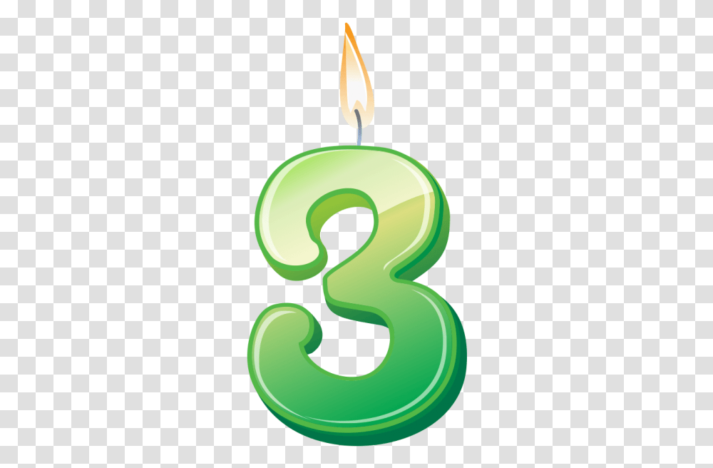 Birthday Candle Number 3 Image Free Number Birthday Candles, Symbol, Text, Recycling Symbol, Lamp Transparent Png