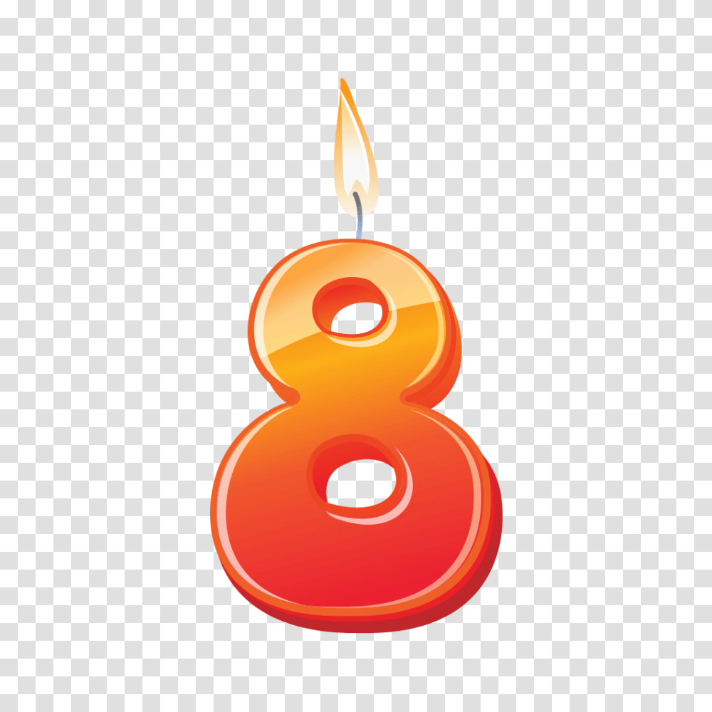 Birthday Candle Number 8 Image Free Download Searchpngcom Birthday Candle Number 8, Alphabet, Text, Symbol, Fire Transparent Png