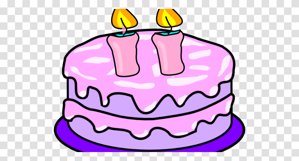 Birthday Candles Clipart 2 Candle Cake With Candles Clipart, Dessert, Food, Birthday Cake, Icing Transparent Png
