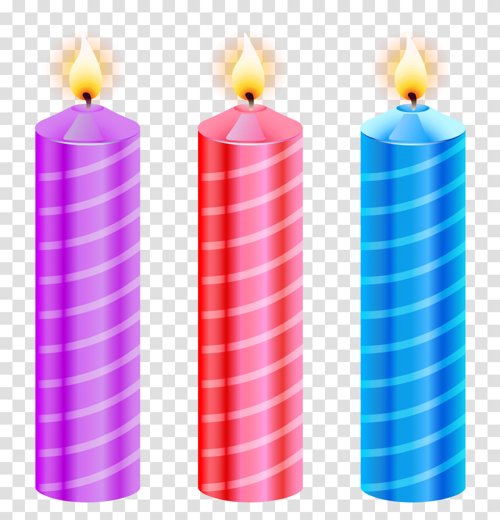 Birthday Candles Clipart, Cylinder Transparent Png