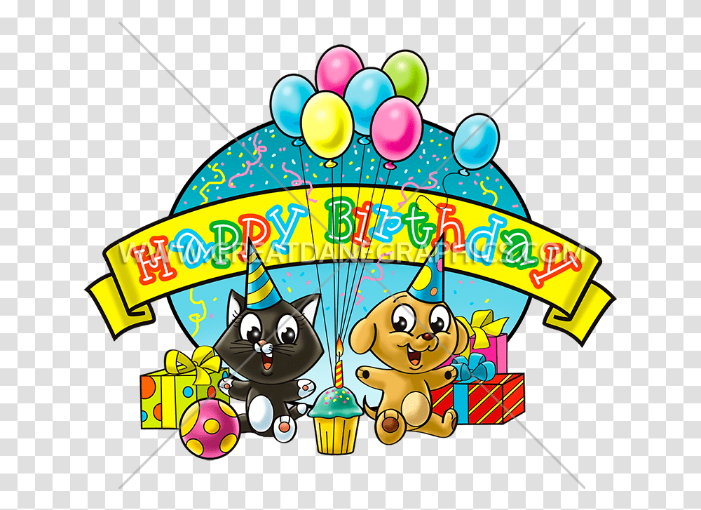 Birthday Cat Amp Dog Dog And Cat Celebrating Birthday Party Clipart, Circus, Leisure Activities, Crowd, Carnival Transparent Png