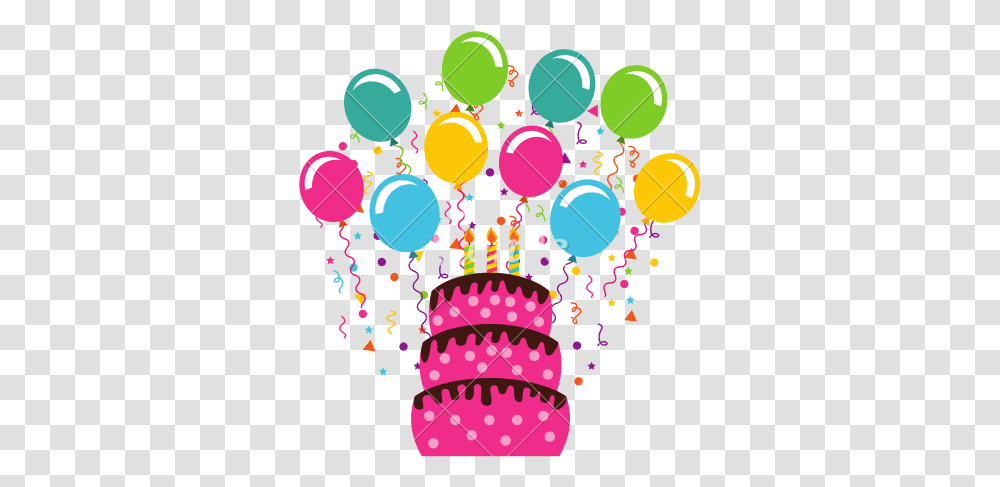 Birthday Celebration Birthday Celebration Icon In, Balloon, Confetti, Paper Transparent Png