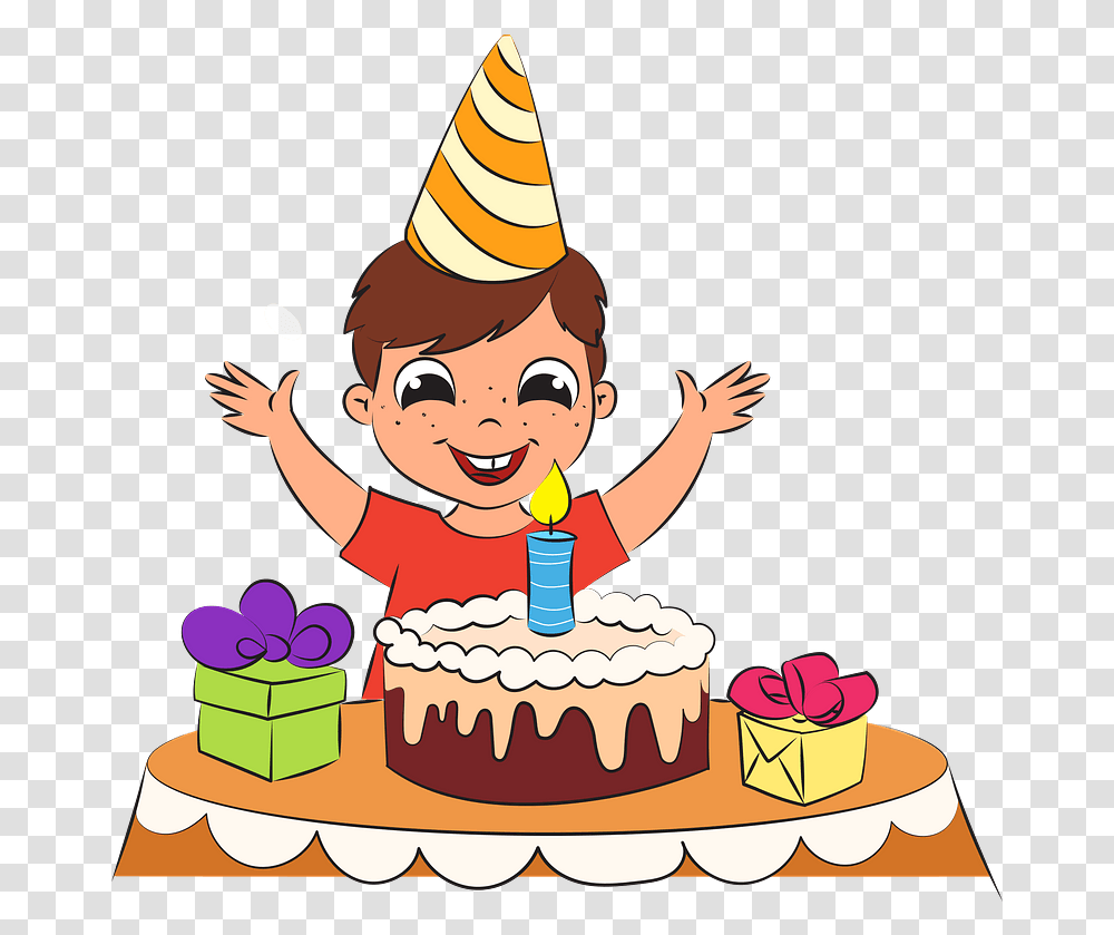 Birthday Clipart Free Download Boy Having Birthday Clipart, Cake, Dessert, Food, Clothing Transparent Png