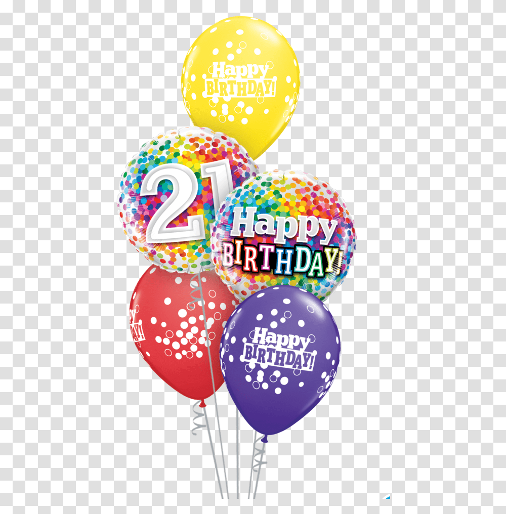 Birthday Confetti Balloon Gift Balloon, Number Transparent Png