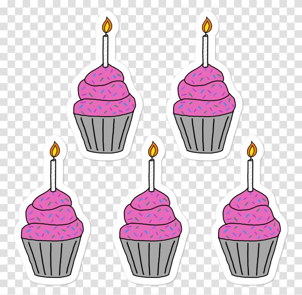 Birthday Cupcake 5 Cupcake, Cream, Dessert, Food, Creme Transparent Png