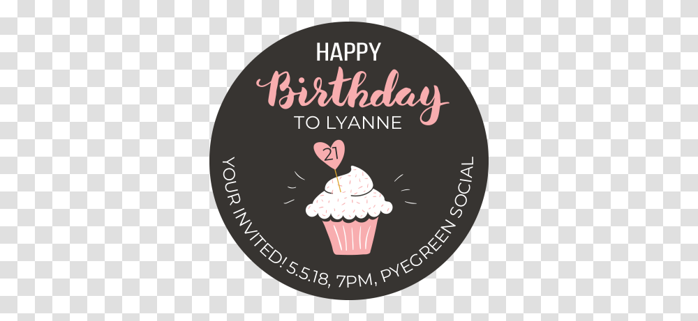 Birthday Cupcake Design Cupcake, Cream, Dessert, Food, Creme Transparent Png