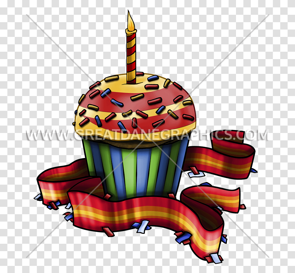 Birthday Cupcake Production Ready Artwork For T Shirt Printing Birthday Cake, Cream, Dessert, Food, Icing Transparent Png