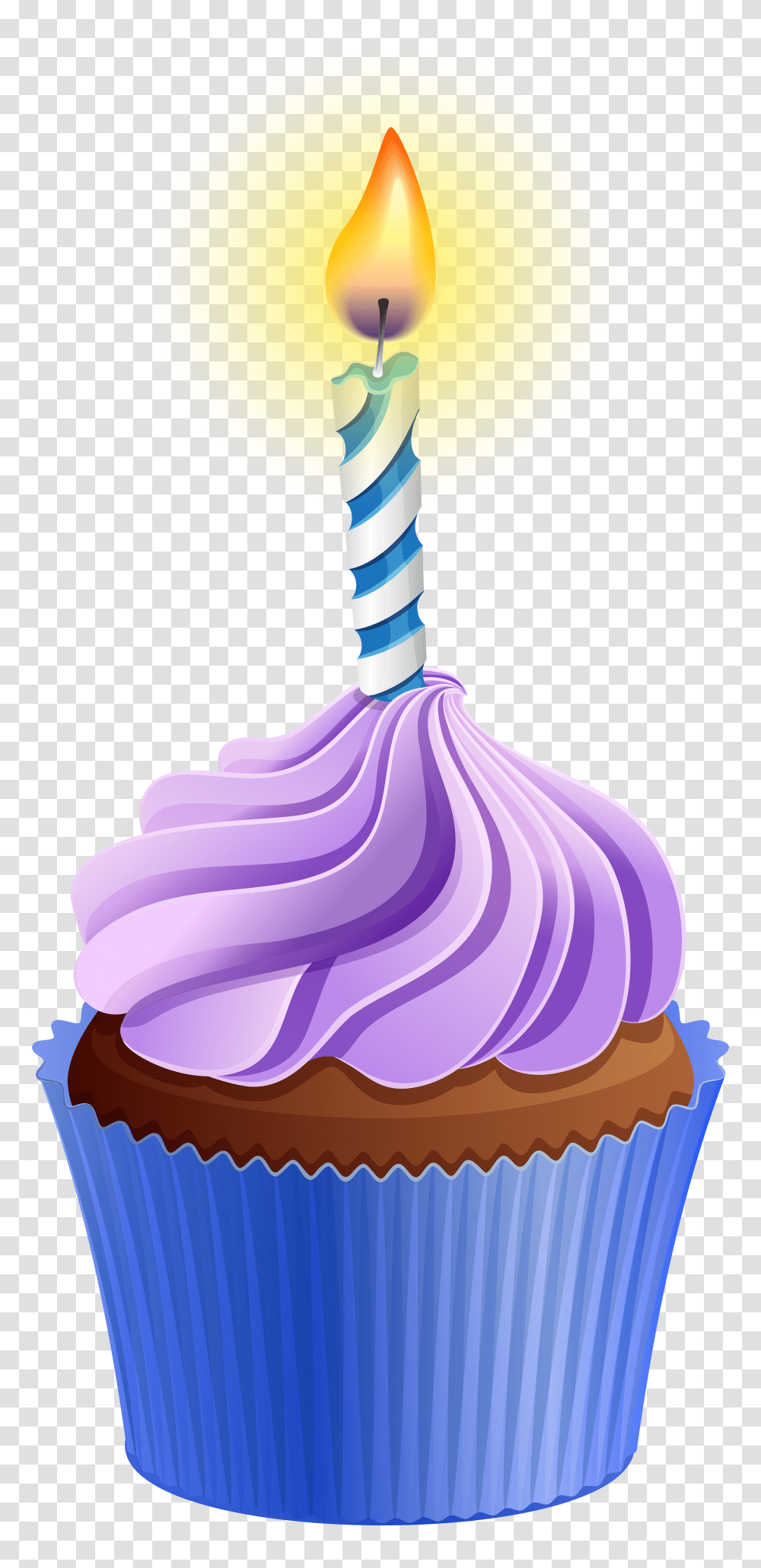 Birthday Cupcake With Candle Clip Art Gallery, Cream, Dessert, Food, Creme Transparent Png