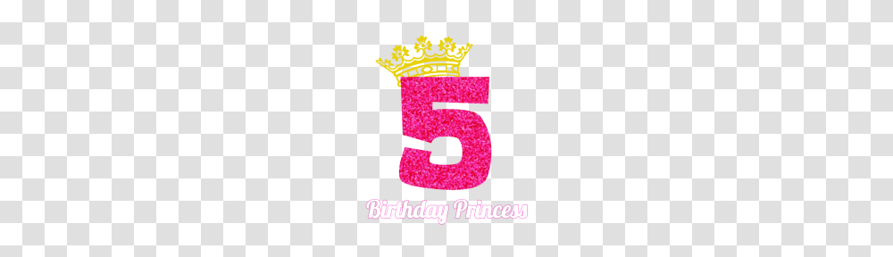 Birthday Design For Girl Princess Crown Pink Glitter, Number, Alphabet Transparent Png