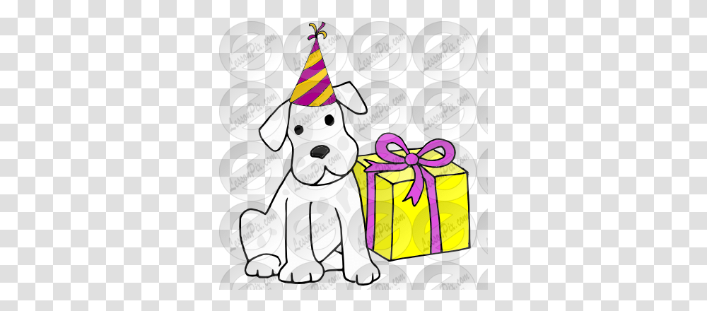 Birthday Dog Picture For Classroom Therapy Use, Apparel, Party Hat, Gift Transparent Png