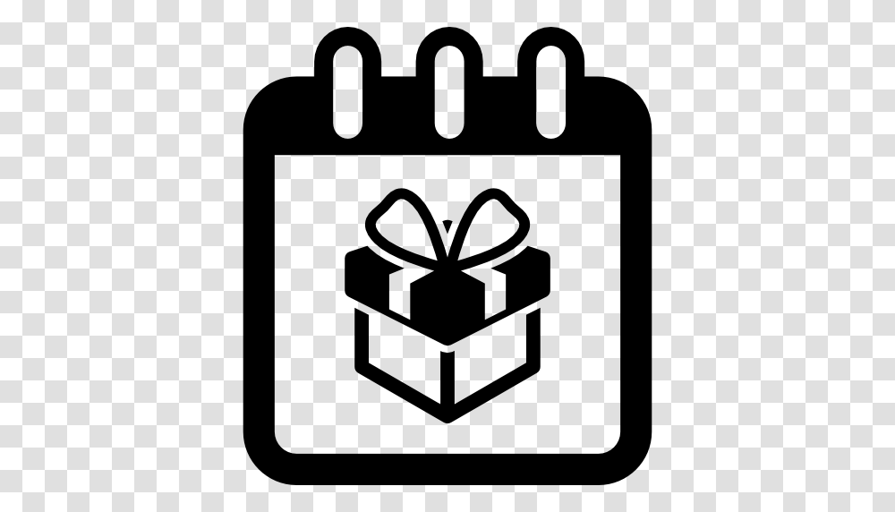 Birthday Giftbox On Reminder Calendar, First Aid, Stencil Transparent Png