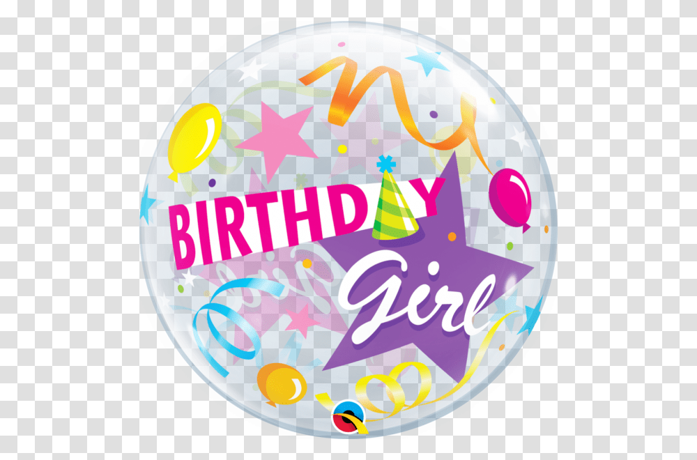 Birthday Girl Party Hat Bubble Balloon, Birthday Cake, Dessert, Food, Purple Transparent Png