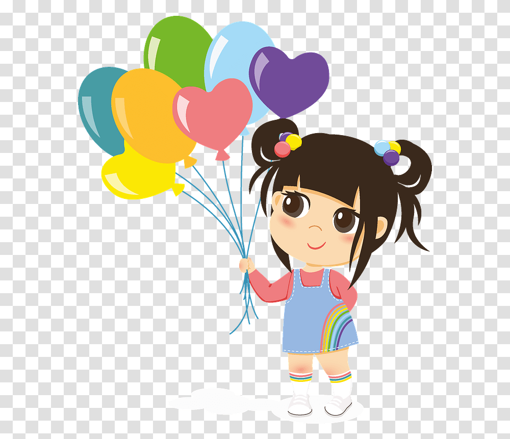 Birthday Girl With Balloons Clipart Free Download Creazilla Birthday Girl Clipart, Person, Human, People, Rattle Transparent Png