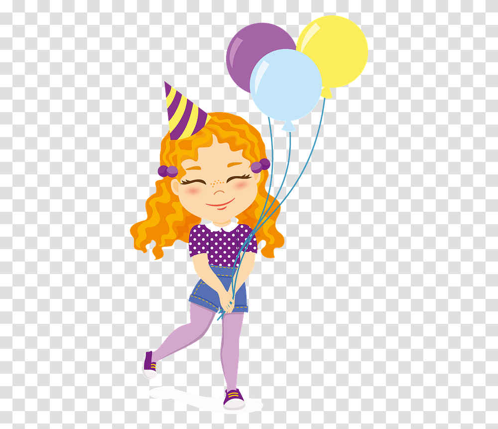 Birthday Girl With Balloons Clipart Free Download Girl With 6balloons Clipart, Clothing, Apparel, Person, Human Transparent Png