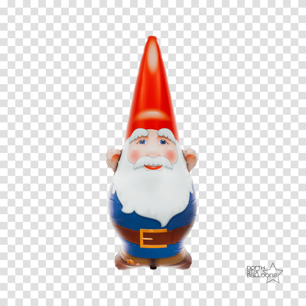 Birthday Gnome In Northstar Balloons, Cone, Snowman, Winter, Outdoors Transparent Png