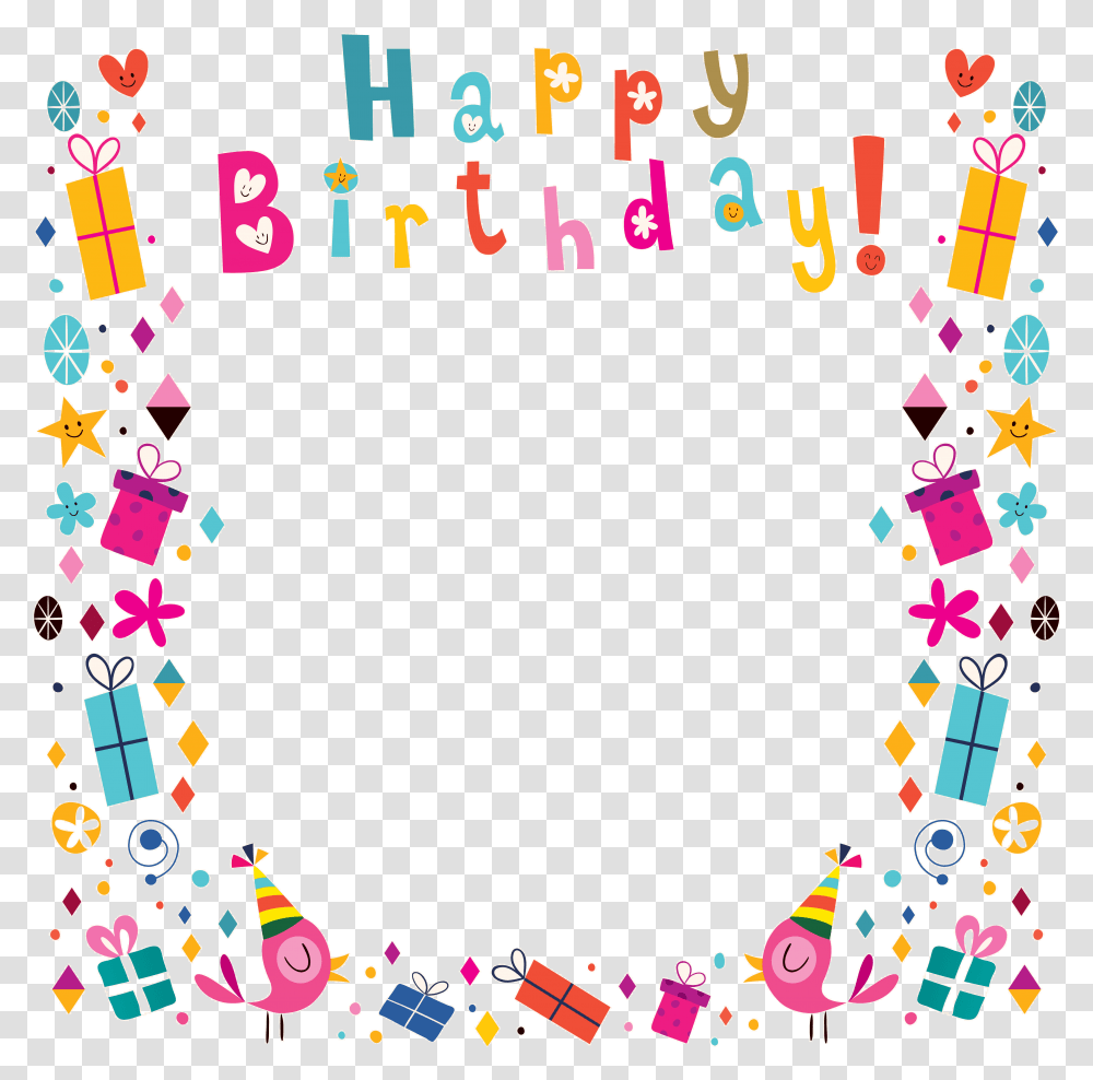 Birthday Greeting Card Clip Art Birthday Border, Paper, Confetti Transparent Png