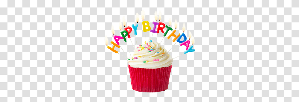 Birthday Happy Birthday Cupcake Clip Art, Cream, Dessert, Food, Creme Transparent Png