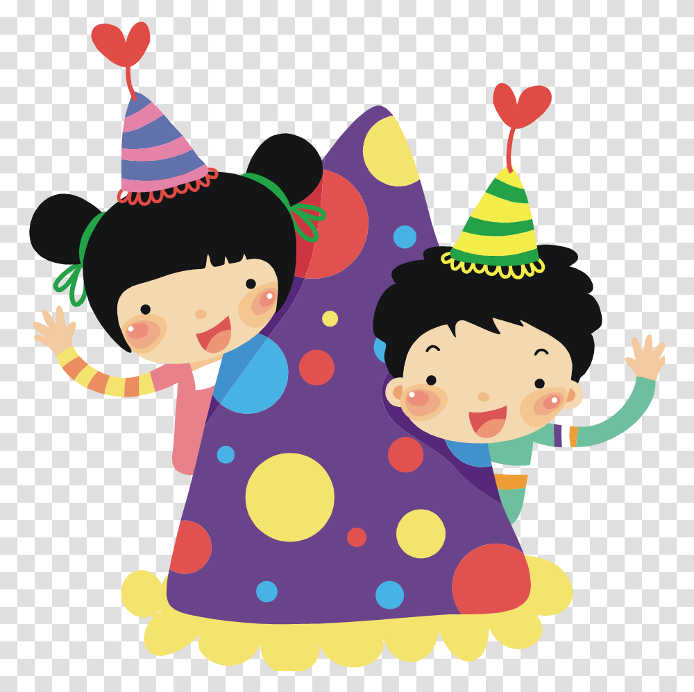 Birthday Hat Childrens Party, Clothing, Apparel, Party Hat, Snowman Transparent Png