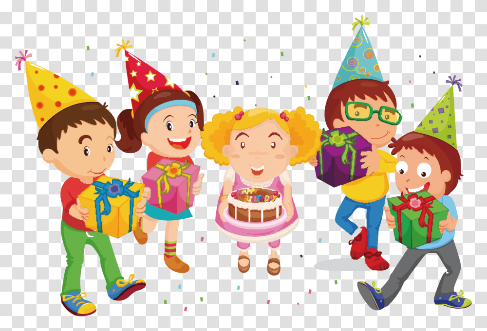 Birthday Hat Clipart Childrens Party Children's Party Clipart, Apparel, People, Person Transparent Png