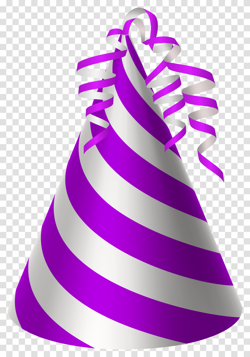 Birthday Hat Clipart Purple Free Party Hat, Apparel, Wedding Cake, Dessert Transparent Png