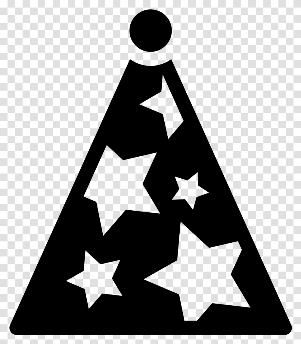 Birthday Hat Filled Icon Colored Stars Different Sizes, Gray, World Of Warcraft Transparent Png