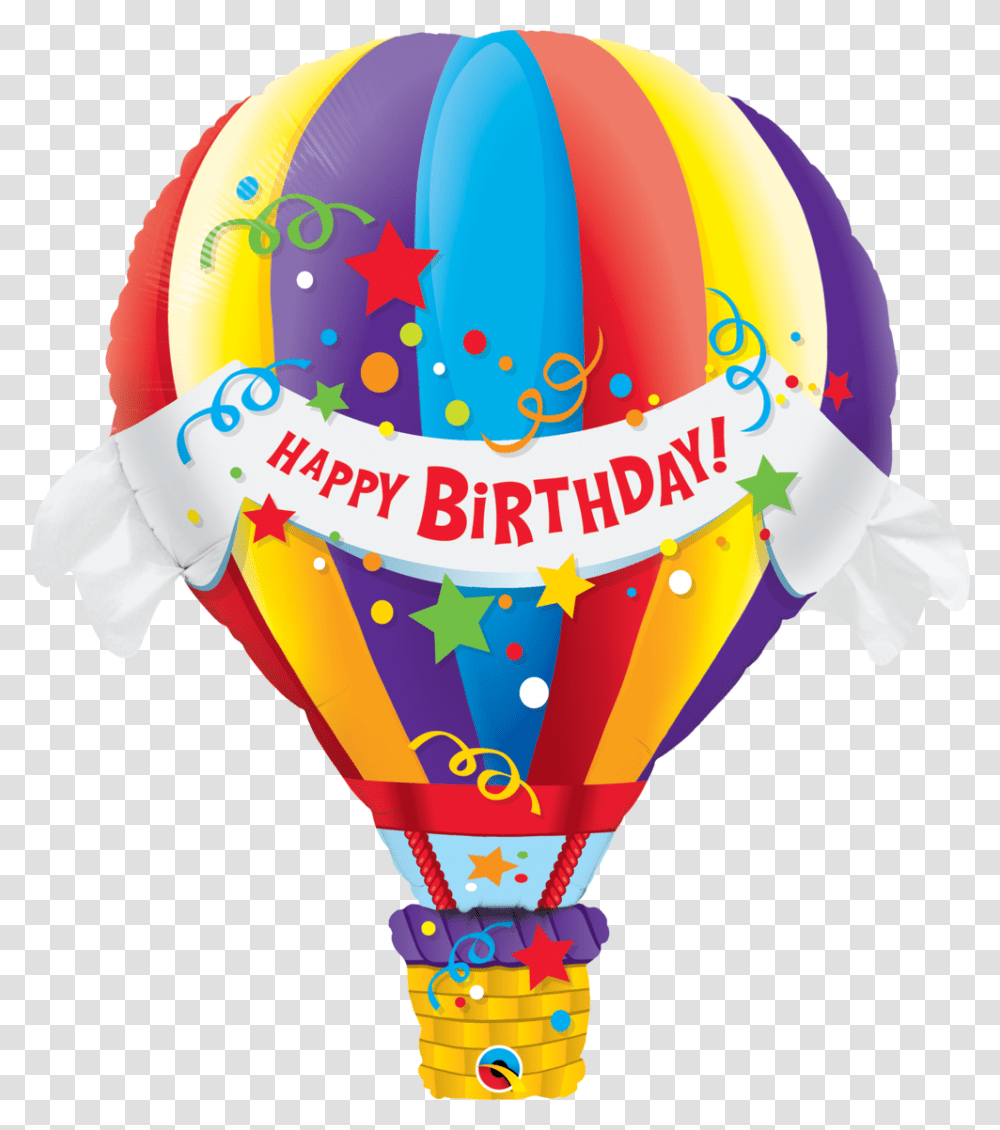 Birthday Hot Air Balloon Hot Air Balloon Helium Balloon, Aircraft, Vehicle, Transportation, Helmet Transparent Png