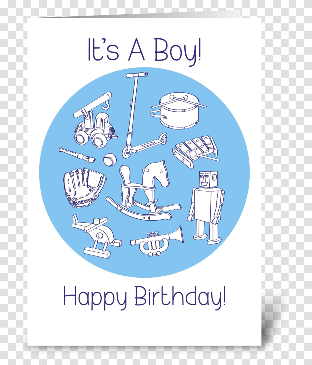 Birthday It's A Boy Toys Set2 Greeting Card Poster, Advertisement, Flyer, Paper, Brochure Transparent Png