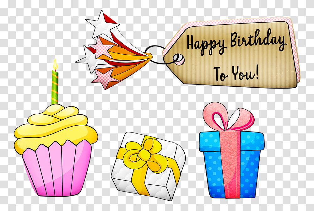 Birthday Items Gifts Cake Happy Birthday Tag Tarjeta De Hija Transparent Png