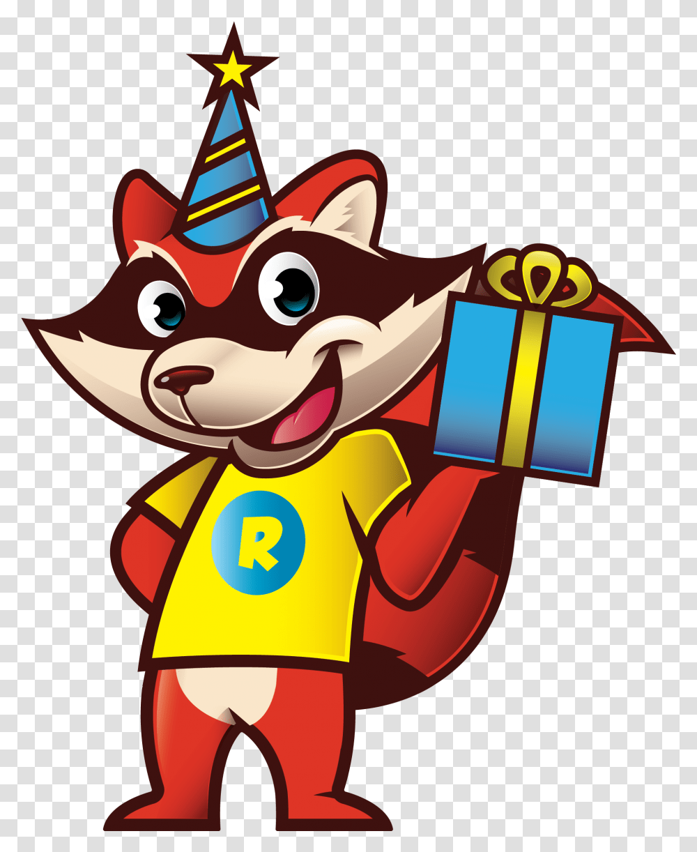 Birthday Mascot Ai Red Racoon, Apparel, Party Hat, Costume Transparent Png