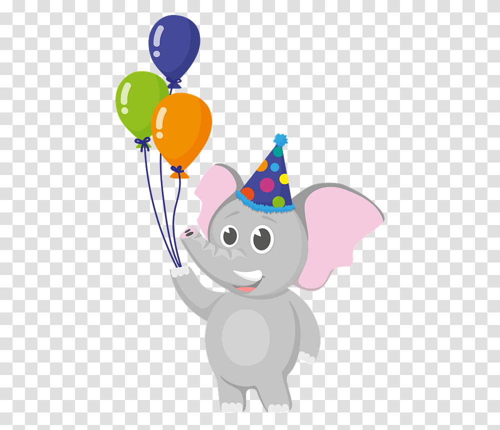 Birthday Party Elephant Clipart Birthday, Apparel, Party Hat Transparent Png
