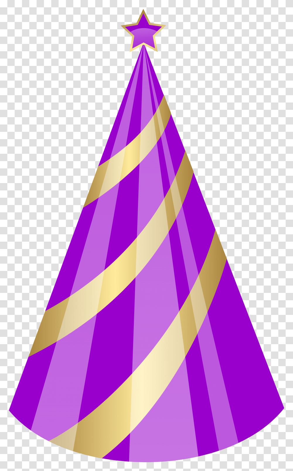 Birthday Party Hat Purple Party Hat, Apparel Transparent Png