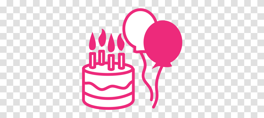 Birthday Party Icon Birthday Pink Icon, Birthday Cake, Dessert, Food Transparent Png