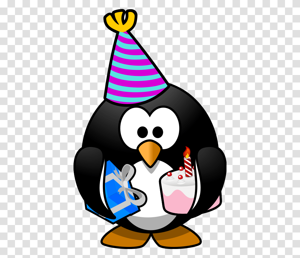 Birthday Penguin Clipart, Bird, Animal, Apparel Transparent Png