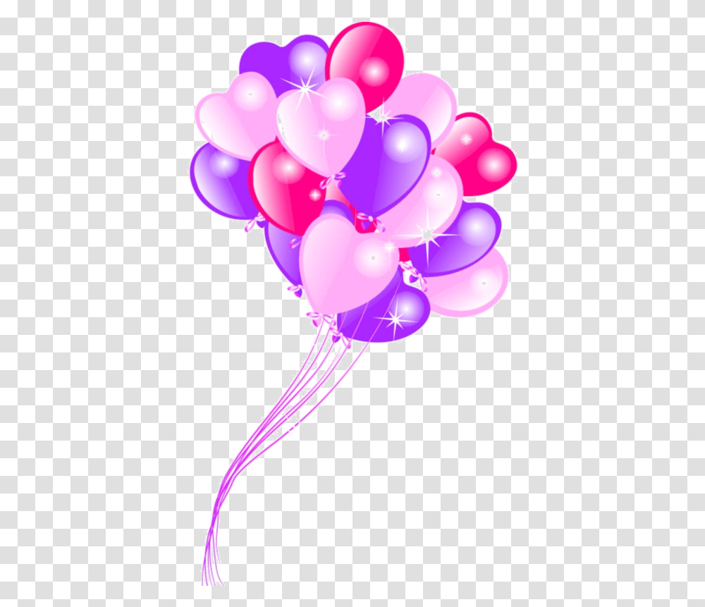 Birthday Pink Balloons, Purple, Hair Slide Transparent Png