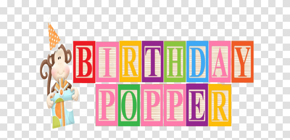 Birthday Popper, Word, Label, Alphabet Transparent Png